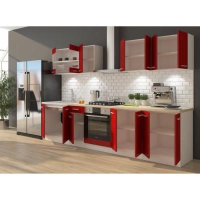 ULTRA Cuisine avec Meuble Four et Plan de Travail Inclus - Rouge mat