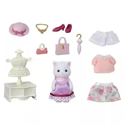 Sylvanian Families La valisette de mode et grande sœur Chat persan