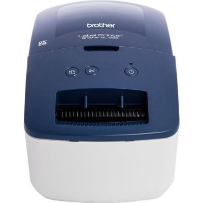 Étiqueteuse professionnelle Brother QL-600 bleue - Compacte pour petites entreprises