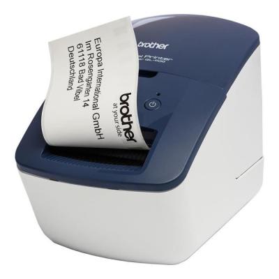 Étiqueteuse professionnelle Brother QL-600 bleue - Compacte pour petites entreprises