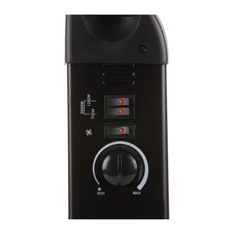 Radiateur électrique turbo DOMO DO7350CH - Noir - 2000 W