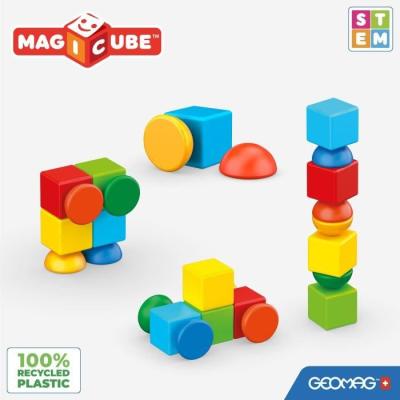 Bloc magnétique GEOMAG - Magicube 061 - 8 pièces - Plastique recyclé