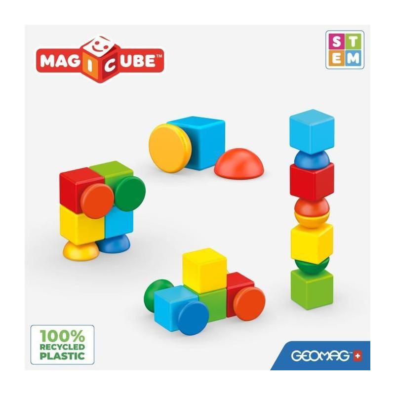 Bloc magnétique GEOMAG - Magicube 061 - 8 pièces - Plastique recyclé