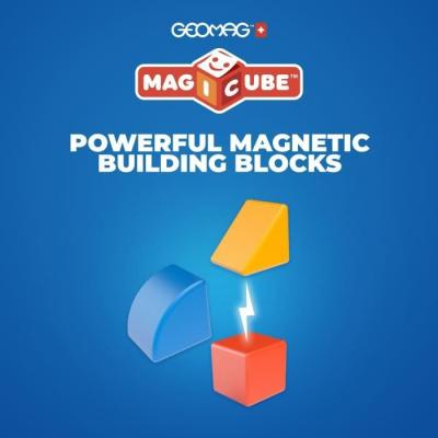 Jeu d'assemblage magnétique GEOMAG - Magicube Animaux - 9 pièces