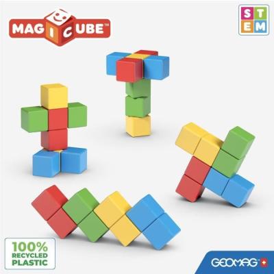 Jeu de construction magnétique recyclé - GEOMAG Magicube - 8 pièces