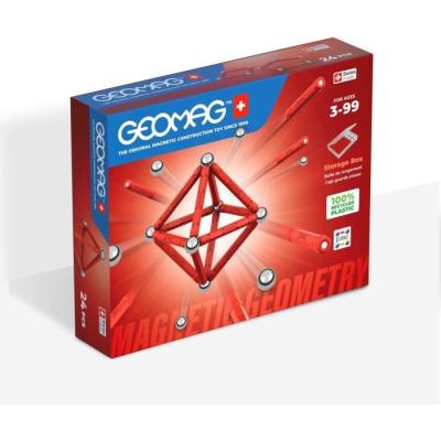 Jeu de Construction Magnétique GEOMAG Classic Recycled 24 pièces - Géométrie 3D