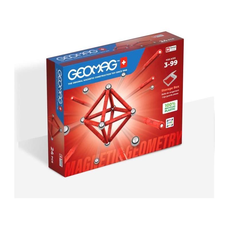 Jeu de Construction Magnétique GEOMAG Classic Recycled 24 pièces - Géométrie 3D