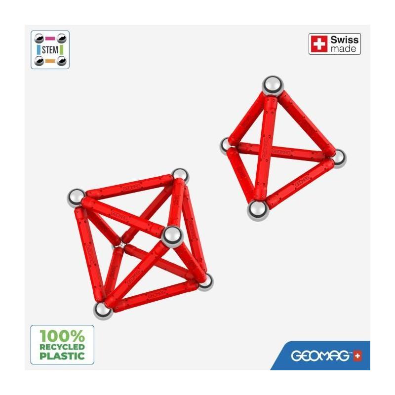 Jeu de Construction Magnétique GEOMAG Classic Recycled 24 pièces - Géométrie 3D