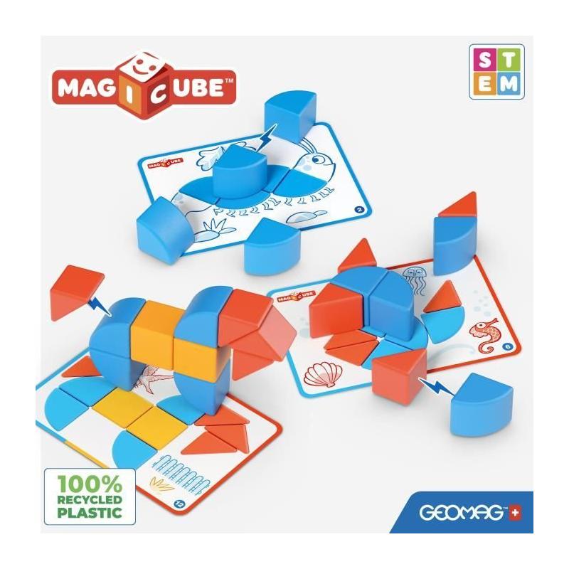 Blocs magnétiques GEOMAG Magicube - 16 pièces - Éducatif
