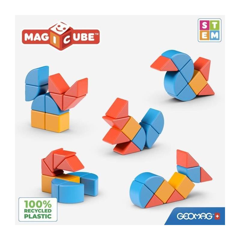 Blocs magnétiques GEOMAG Magicube - 16 pièces - Éducatif