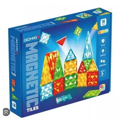 Tuiles magnétiques GEOMAG Tiles Gems 4100 - De formes géométriques cristallines