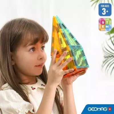 Tuiles magnétiques GEOMAG Tiles Gems 4100 - De formes géométriques cristallines