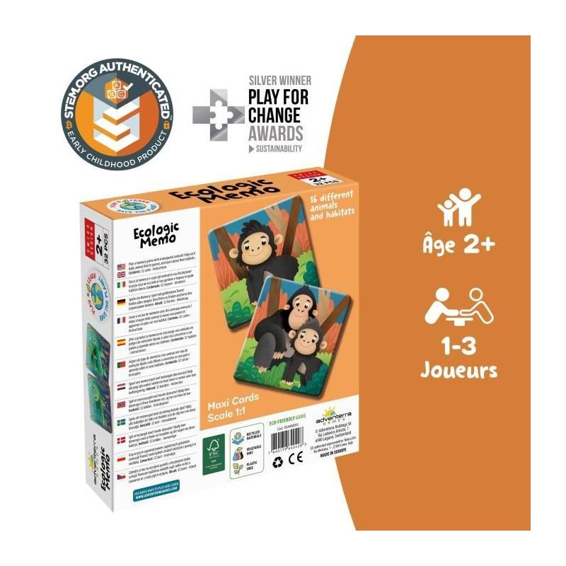 Jeux éducatifs - GEOMAG - Ecologic Memo Animaux en voie de disparition