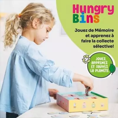 Jeux éducatifs GEOMAG - Hungry Bins - Tri sélectif - Mémoire