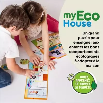 Jeux éducatifs GEOMAG - My Eco House Montessori - Construction maison - PUZZLE