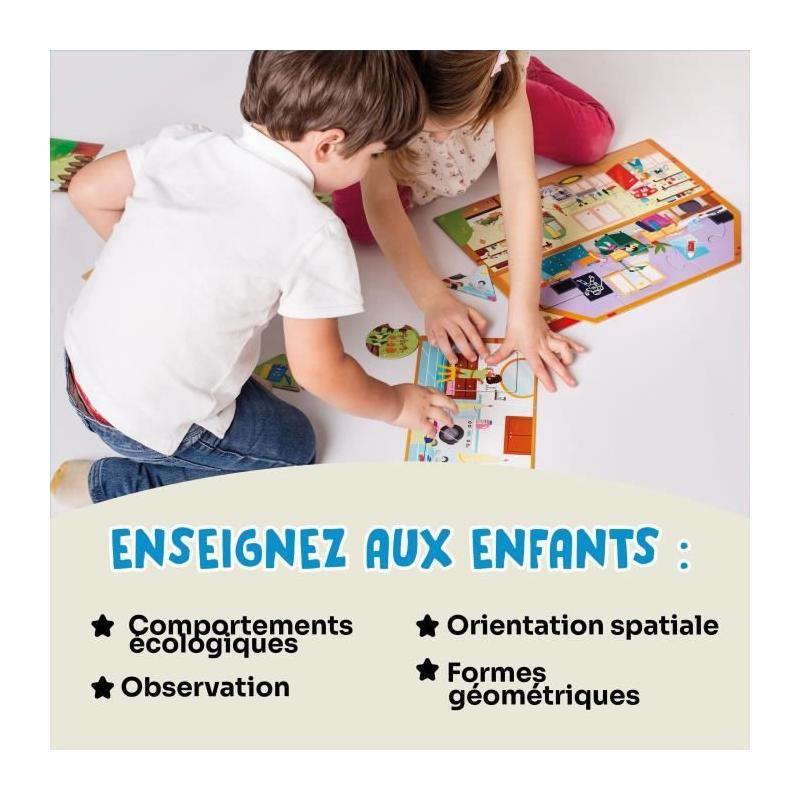Jeux éducatifs GEOMAG - My Eco House Montessori - Construction maison - PUZZLE