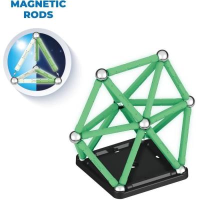 Coffret de Construction GEOMAG Glow Recycled - 42 Pièces Luminescentes