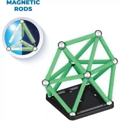Coffret de Construction GEOMAG Glow Recycled - 42 Pièces Luminescentes