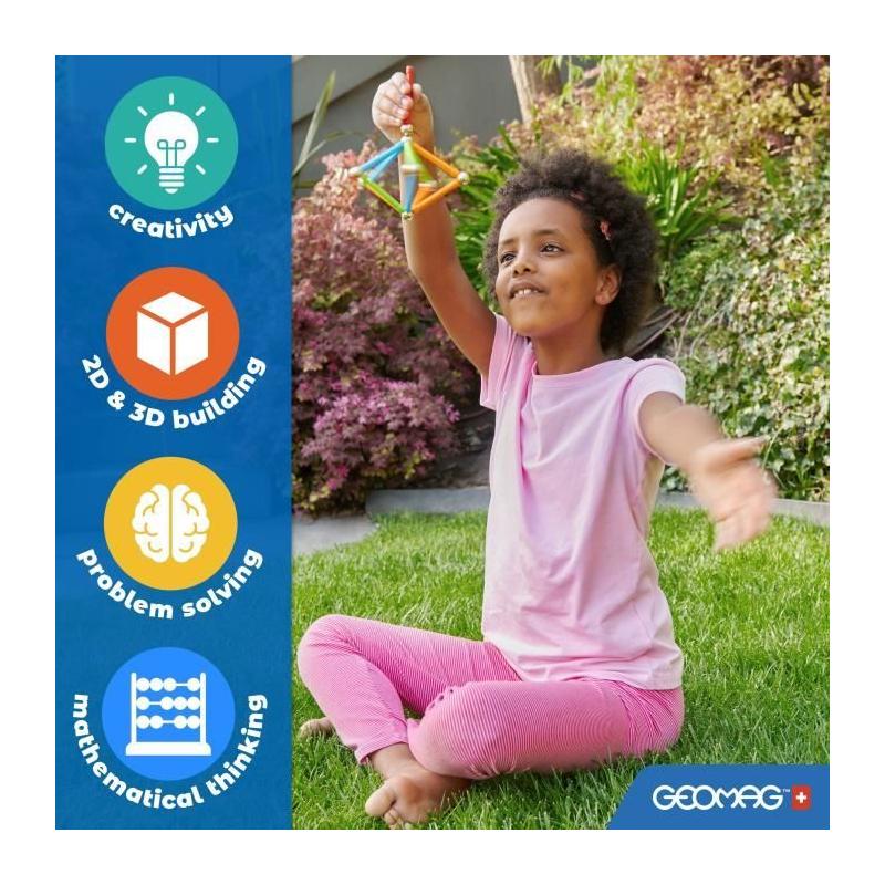 Coffret de Construction GEOMAG Glow Recycled - 42 Pièces Luminescentes