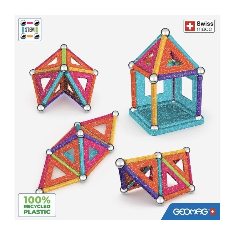 Coffret de construction GEOMAG Glitter Panels - 35 pièces