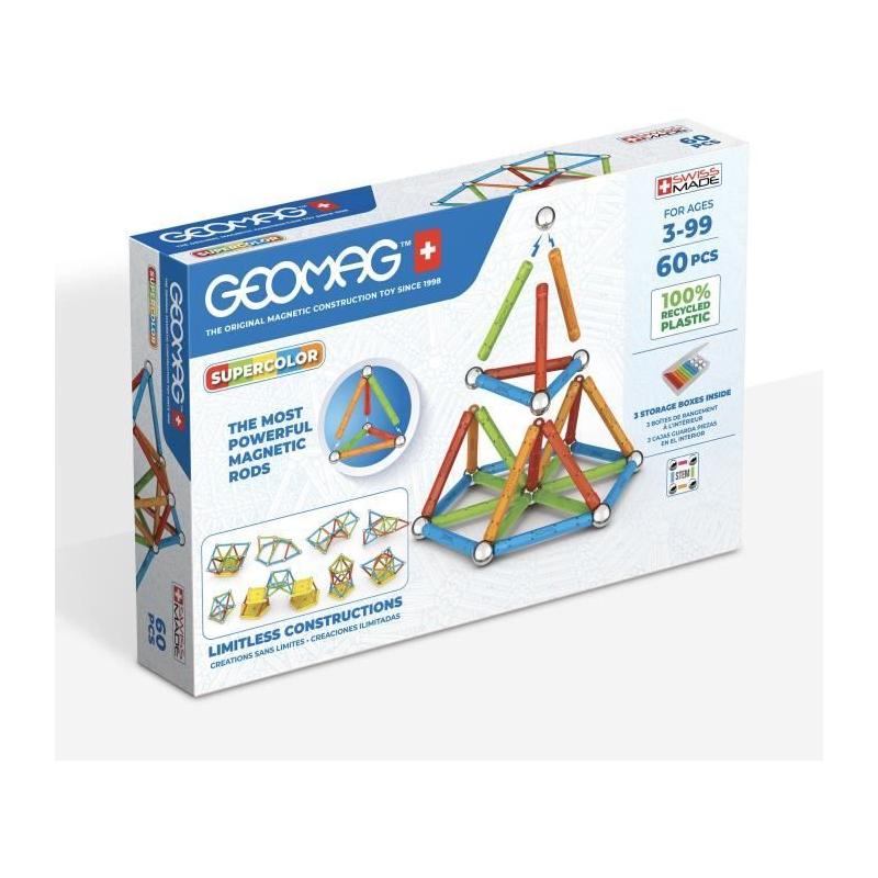 Jeu de construction magnétique GEOMAG - Panels Glitter Recycled - Écologique et Créatif