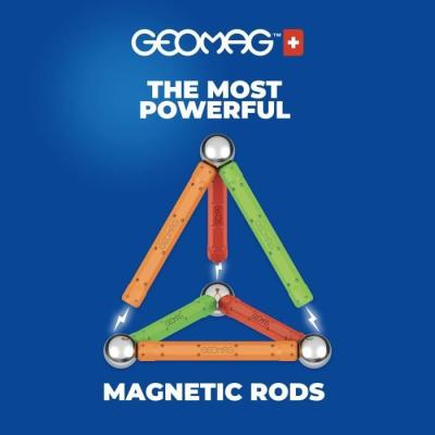 Jeu de construction magnétique GEOMAG - Panels Glitter Recycled - Écologique et Créatif