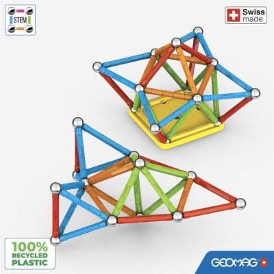 Jeu de construction magnétique GEOMAG - Panels Glitter Recycled - Écologique et Créatif