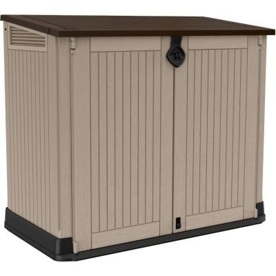 Coffre de rangement extérieur KETER 880L Beige et marron - Malle de jardin