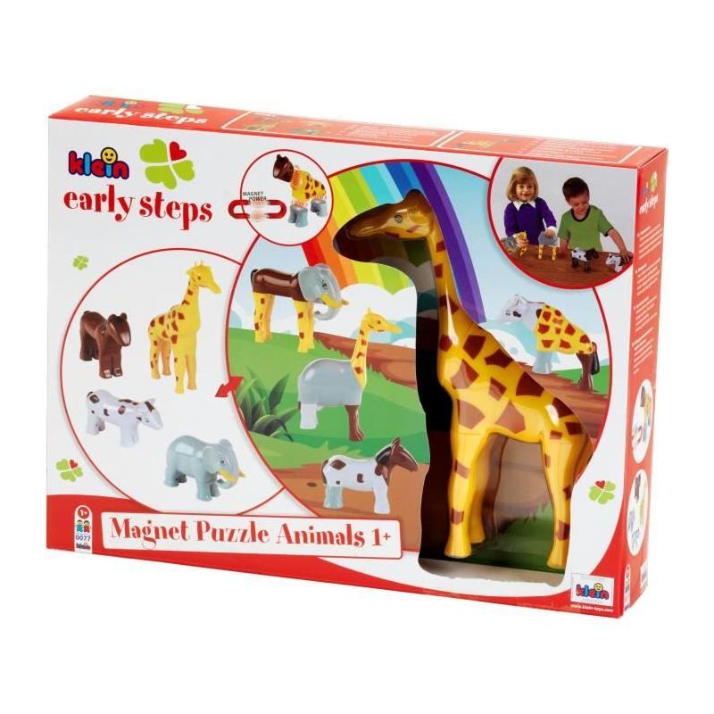 Puzzle magnétique Animaux drôles - KLEIN - 4 grands animaux - 16 pièces