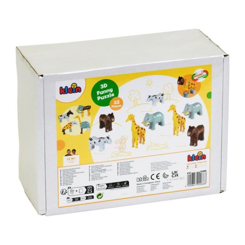 Puzzle magnétique Animaux KLEIN - 32 pièces - Dès 12 mois