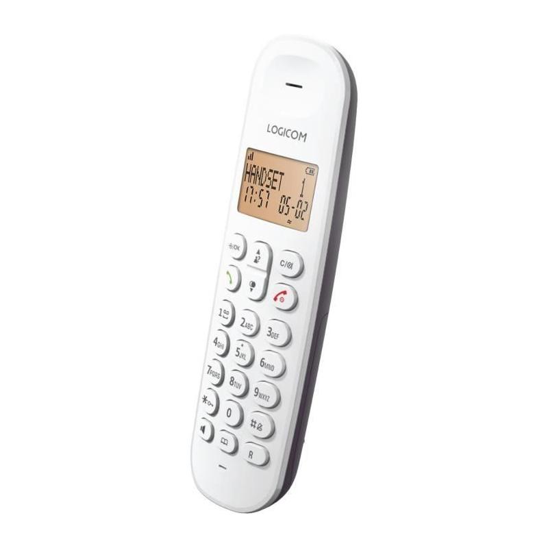 Téléphone sans fil LOGICOM DECT ILOA 150 Aubergine - Compact et élégant