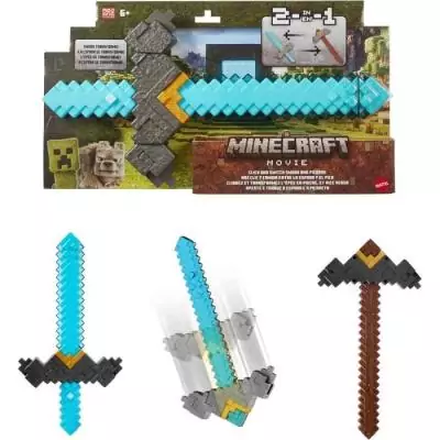 Épée et Pioche 2 en 1 Minecraft: Le Film - Accessoire JFR72 Mattel