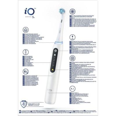 Brosse à dents électrique ORAL-B - iO5n Quite - Blanc + étui de voyage