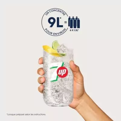 Concentrés SODASTREAM - 6 saveurs 7UP - Jusqu'à 54L - 440ml Concentrés SODASTREAM - 6 saveurs 7UP - Jusqu'à 54L - 440ml