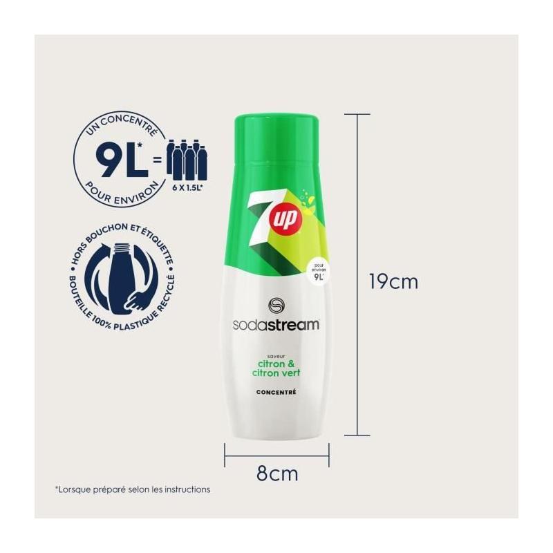 Concentrés SODASTREAM - 6 saveurs 7UP - Jusqu'à 54L - 440ml
