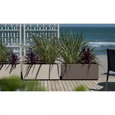 Bac à fleur Ethica rectangulaire 80cm taupe: style et qualité