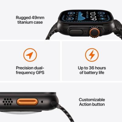 Montre Apple Watch Ultra 2 GPS + Cellular - Boîtier Black Titanium