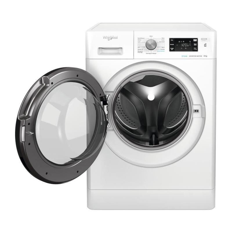 Lave-linge hublot WHIRLPOOL FFBU8258VFR - 8 kg - Induction - Classe B
