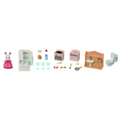 Sylvanian Families Le set d'ameublement cosy cottage et maman