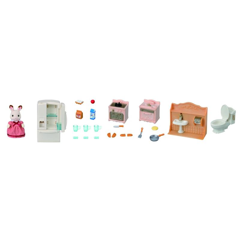 Sylvanian Families Le set d'ameublement cosy cottage et maman