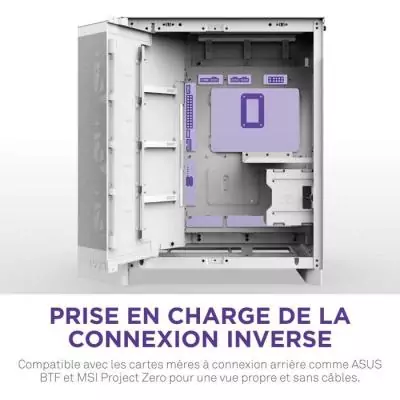 Boitier moyen-tour - NZXT - CM-H92FW-01 - H9 Flow - Double chambre - Panneaux mesh - Verre trempé