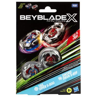 Beyblade X Tail Viper 5-80O & Sword Dran 3-60F Couvercle de toupie de combat