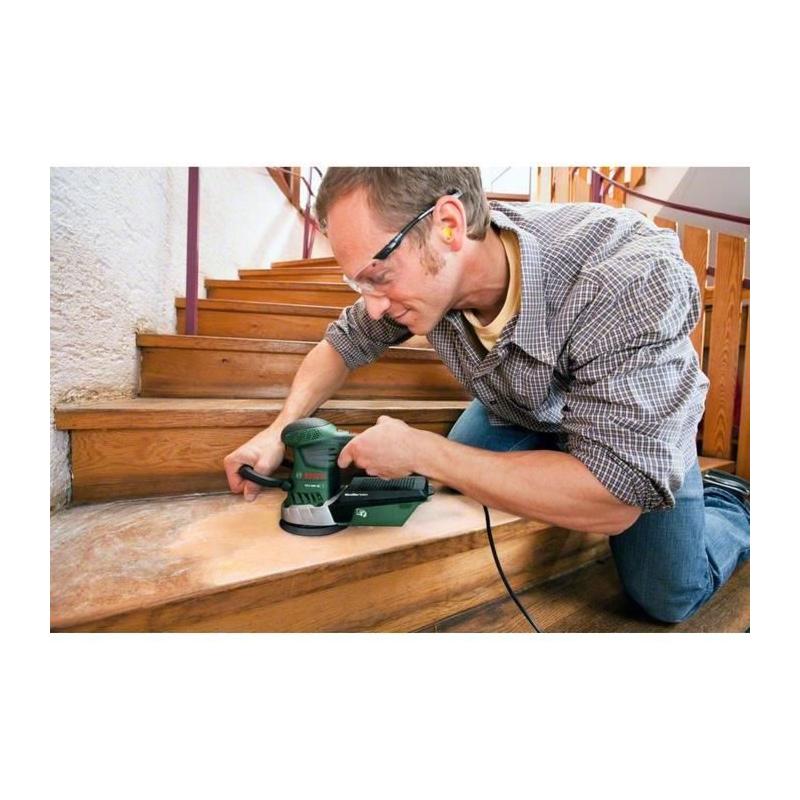 Ponceuse Excentrique Bosch PEX 400 AE (350W) avec Coffret de Rangement