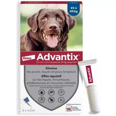 Advantix Chien Grande Race 25-40kg: Solution Antiparasitaire