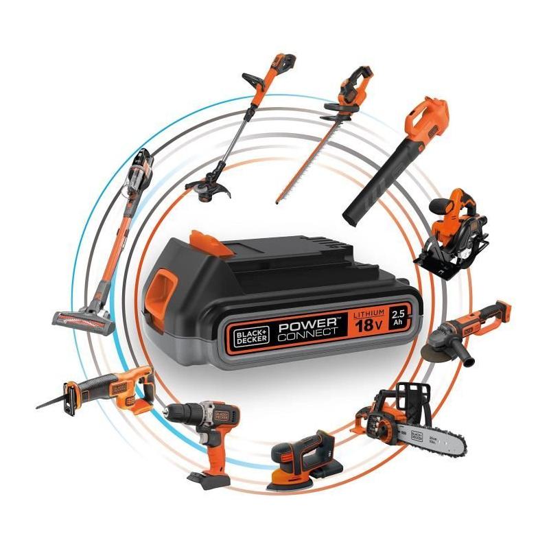 Batterie Lithium 18V BLACK+DECKER 2,0 Ah - Performances exceptionnelles