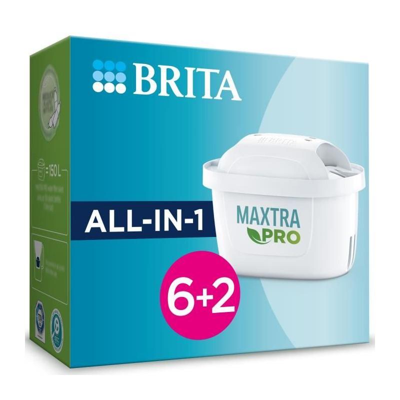 Pack de 6+2 Cartouches Filtrantes BRITA MAXTRA PRO - Eau Pure en un Clin d'Œil