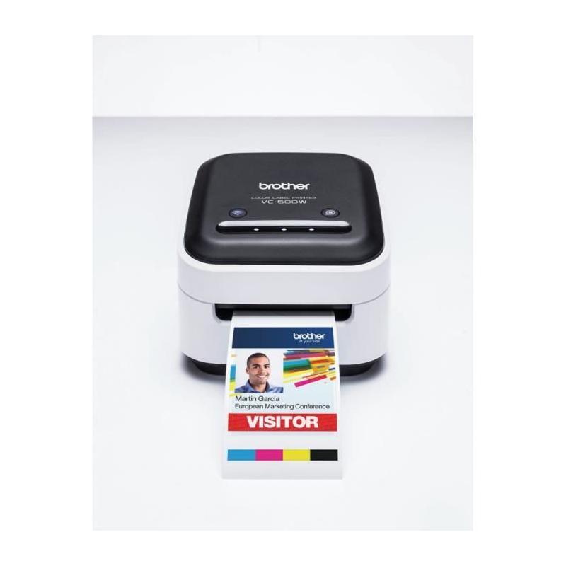 Imprimante Étiquettes et Photos Brother VC-500W pour Loisirs Créatifs