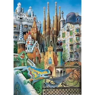 Puzzle 1000 pièces COLLAGE GAUDI - EDUCA - Architecture Espagne