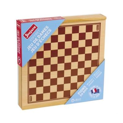 Coffret Jeux de Dames et Echecs - Plus responsable, Made in France