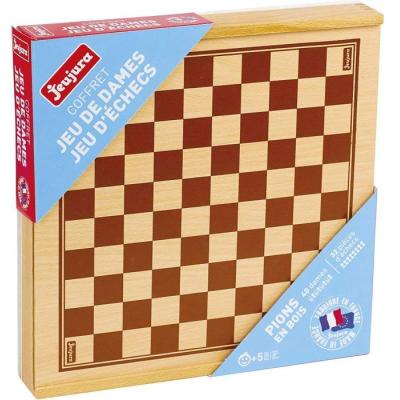 Coffret Jeux de Dames et Echecs - Plus responsable, Made in France
